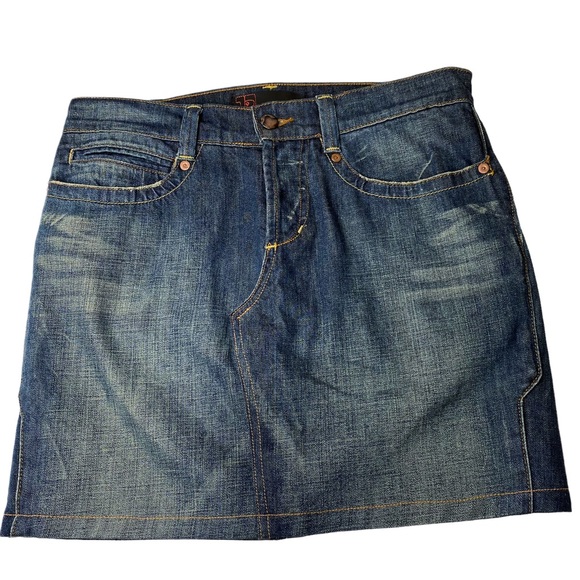 Joe’s Jeans Denim Skirt Designer Dark Wash Size 30 - Picture 3 of 8